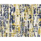 Letterpress Graffiti Navy And Yellow Mural (Large) by Origin Murals
