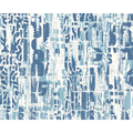 Letterpress Graffiti Denim Blue Mural (Large) by Origin Murals