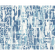 Letterpress Graffiti Denim Blue Mural (Large) by Origin Murals