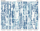 Letterpress Graffiti Denim Blue Mural (Large) by Origin Murals