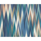 Ikat Zig Zag Indigo Blue Mural (Large) by Origin Murals