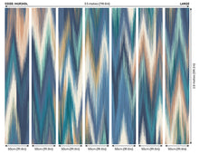 Ikat Zig Zag Indigo Blue Mural (Large) by Origin Murals