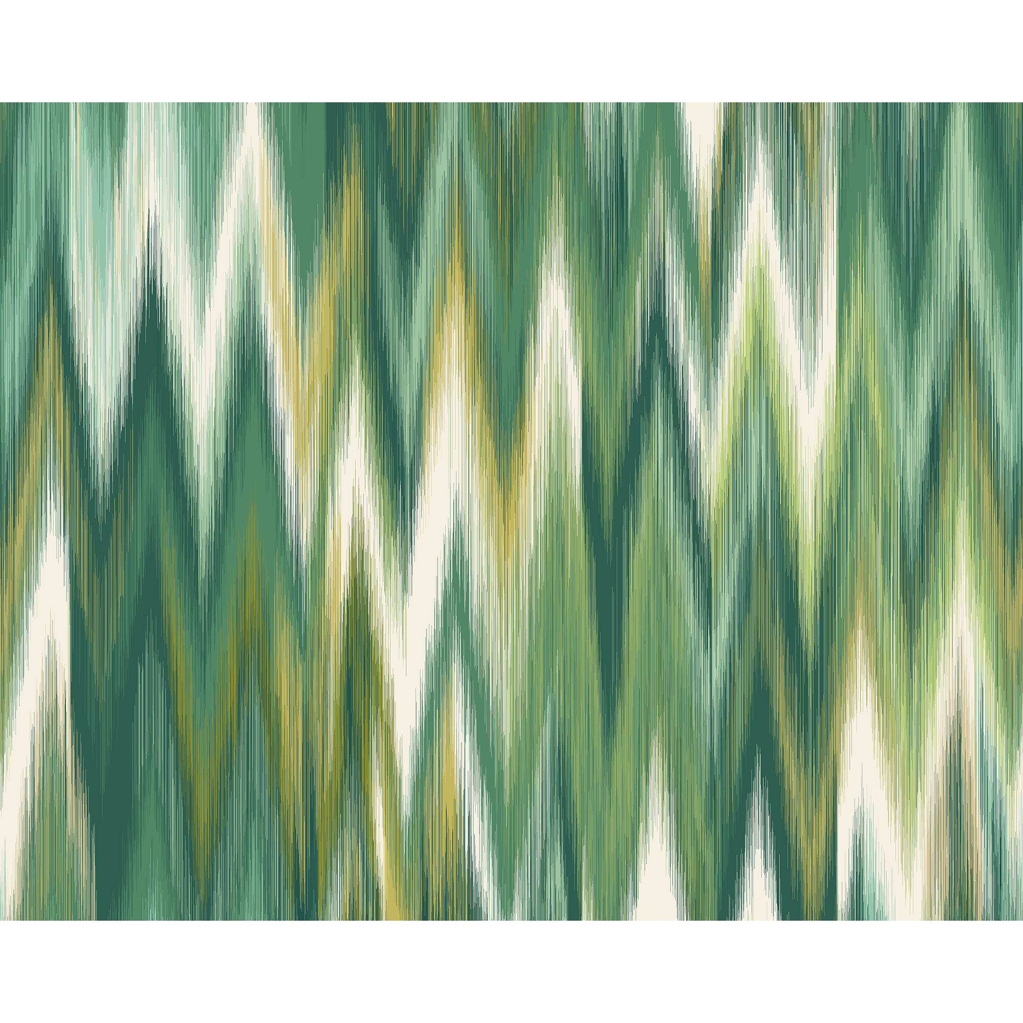Ikat Zig Zag Forest Green Mural (Large) by Origin Murals