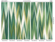 Ikat Zig Zag Forest Green Mural (Large) by Origin Murals