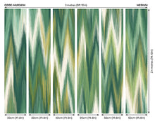 Ikat Zig Zag Forest Green Mural (Medium) by Origin Murals