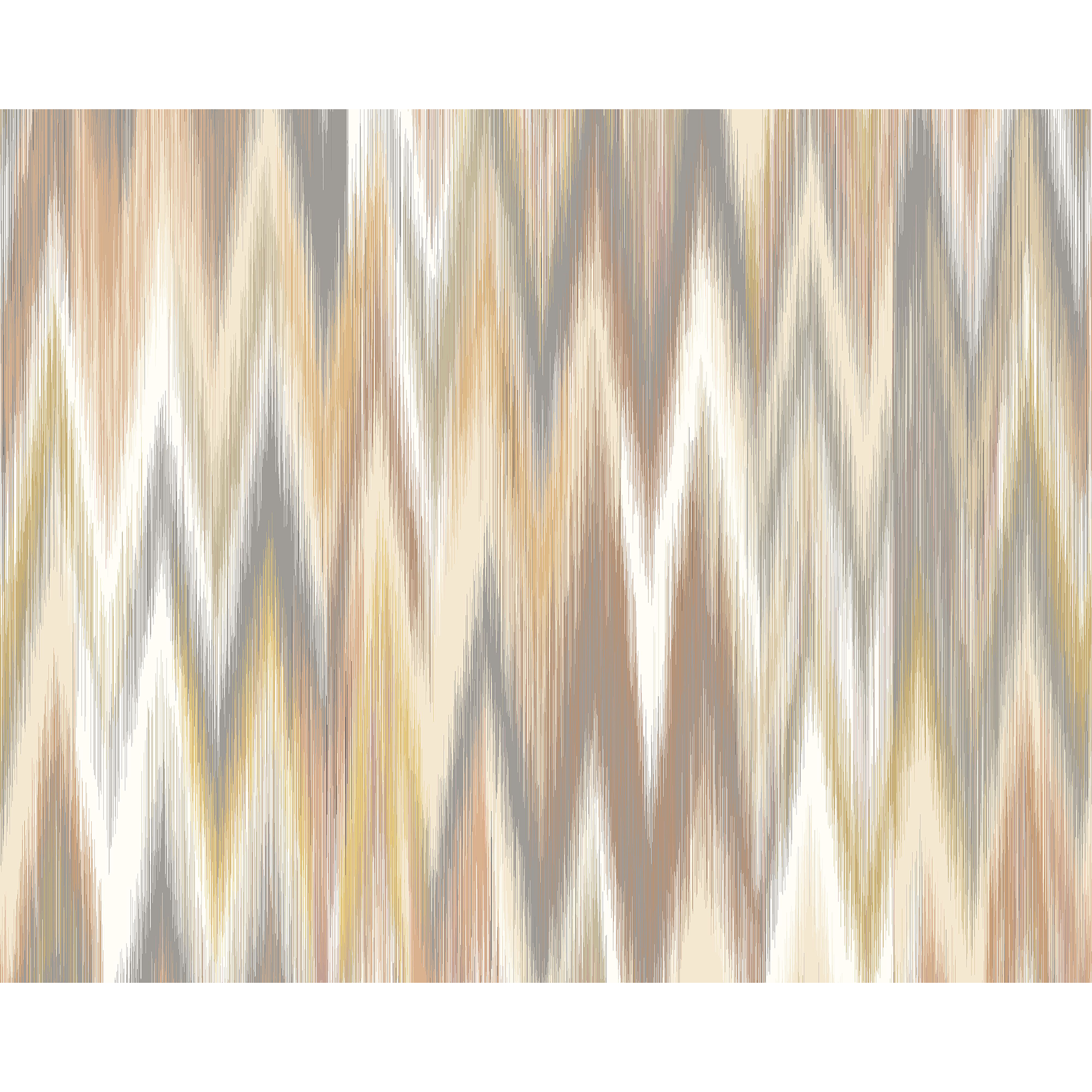 Ikat Zig Zag Natural Linen Mural (Large) by Origin Murals