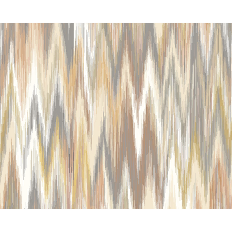 Ikat Zig Zag Natural Linen Mural (Large) by Origin Murals