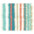 Linear Stripe Teal Blue And Orange Mural (Large) by Origin Murals