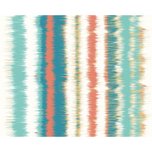 Linear Stripe Teal Blue And Orange Mural (Medium) by Origin Murals