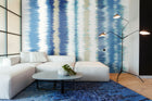 Linear Stripe Navy Blue Mural (Large) by Origin Murals