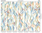 Willow Leaves Denim Blue And Apricot Mural (Large) by Origin Murals