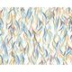 Willow Leaves Denim Blue And Apricot Mural (Medium) by Origin Murals