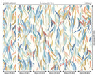 Willow Leaves Denim Blue And Apricot Mural (Medium) by Origin Murals