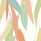Willow Leaves Apple Green Mural (Large) by Origin Murals