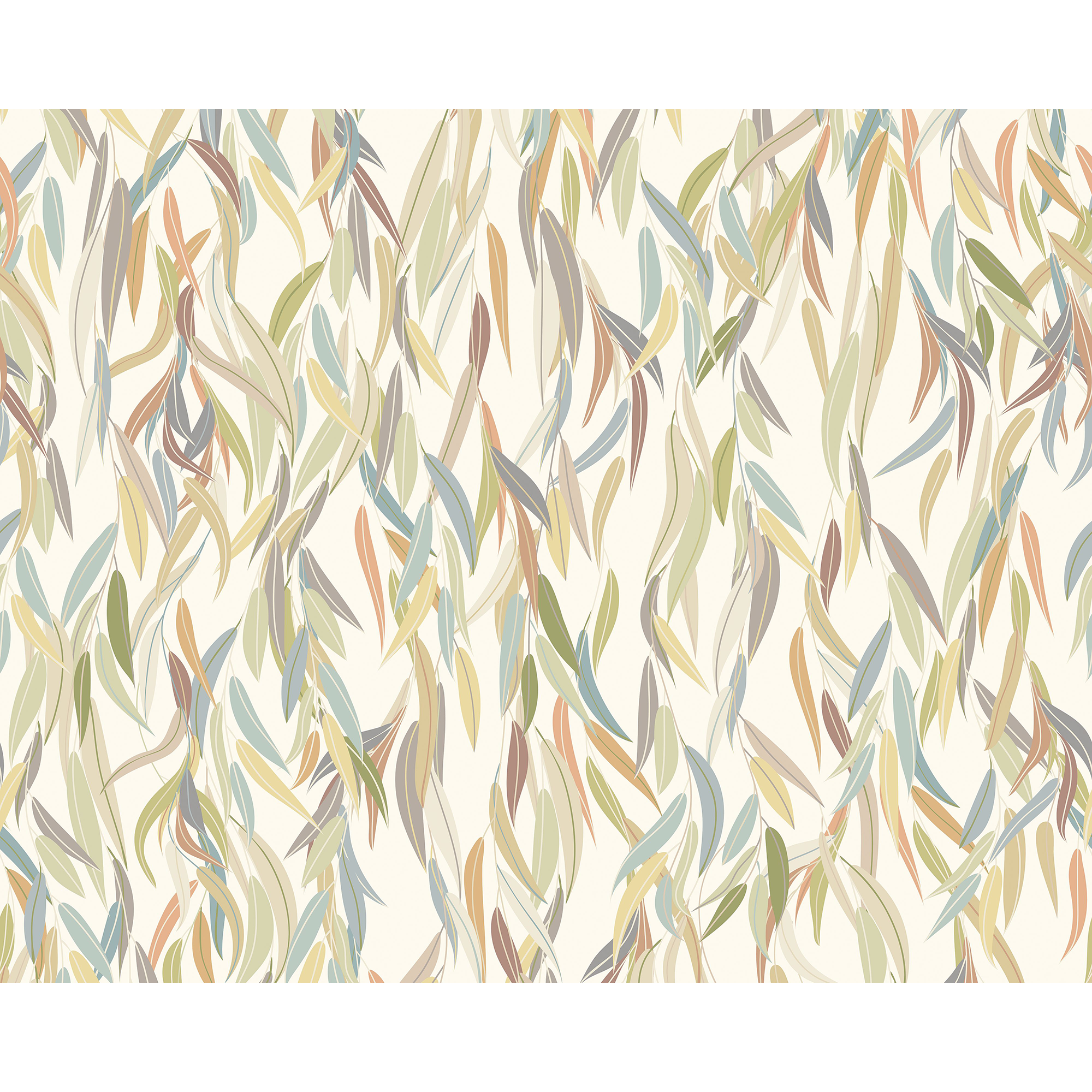 Willow Leaves Natural Stone Mural (Large) by Origin Murals