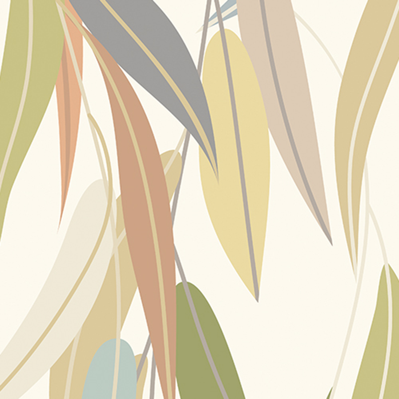 Willow Leaves Natural Stone Mural (Medium) by Origin Murals