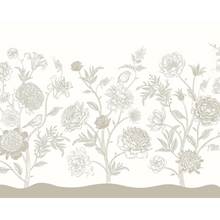 Jacobean Rose Trail Natural Stone Mural (Large) by Origin Murals
