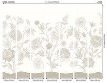 Jacobean Rose Trail Natural Stone Mural (Large) by Origin Murals