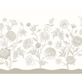 Jacobean Rose Trail Natural Stone Mural (Medium) by Origin Murals