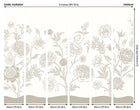 Jacobean Rose Trail Natural Stone Mural (Medium) by Origin Murals