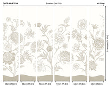 Jacobean Rose Trail Natural Stone Mural (Medium) by Origin Murals