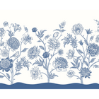 Jacobean Rose Trail Navy Blue Mural (Medium) by Origin Murals
