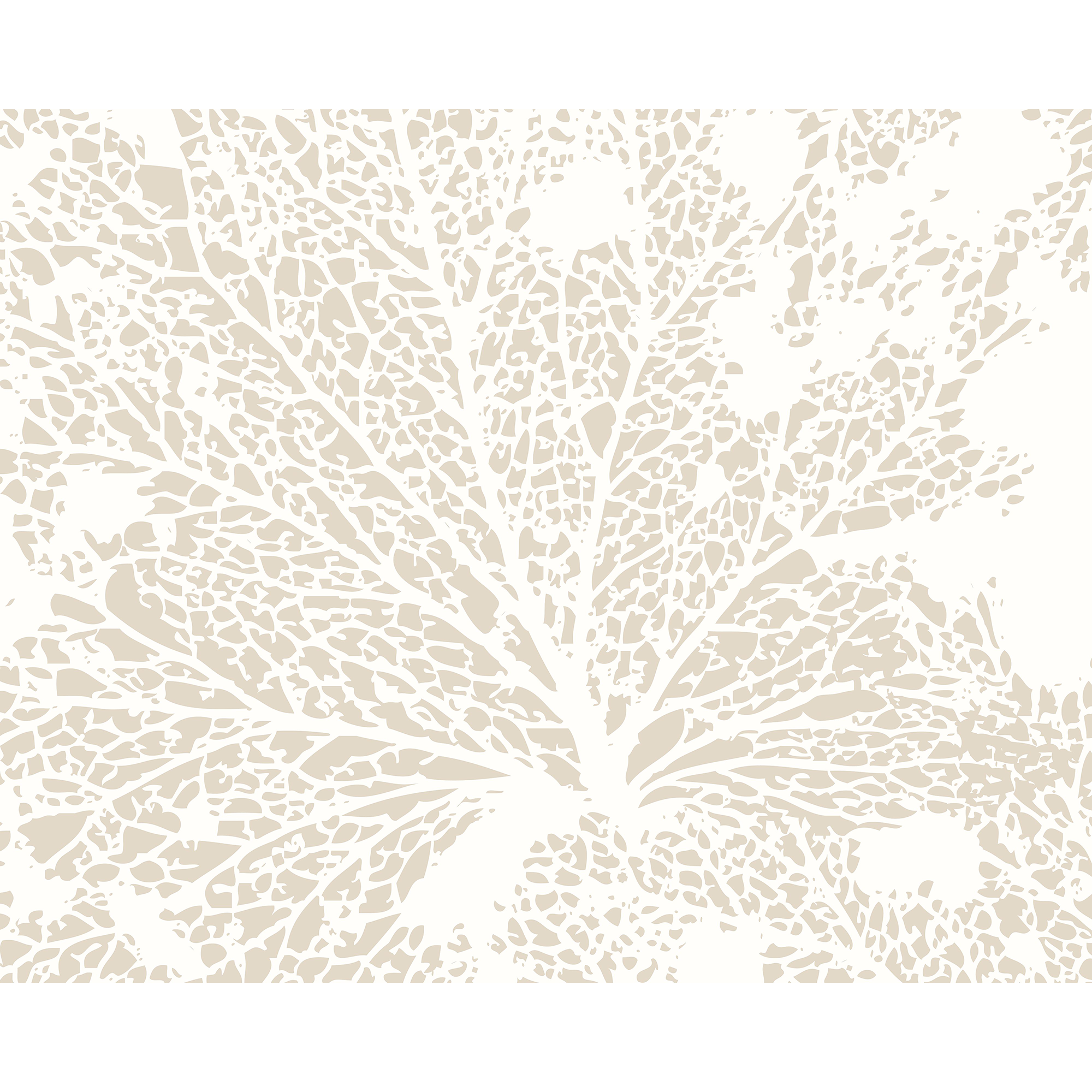 Skeleton Leaf Natural Linen Mural (Large) by Origin Murals