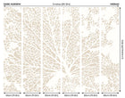 Skeleton Leaf Natural Linen Mural (Medium) by Origin Murals