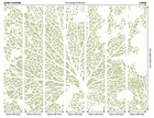 Skeleton Leaf Sage Green Mural (Large) by Origin Murals