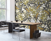Butterfly Wings Black And Olive Green Mural (Medium) by Origin Murals