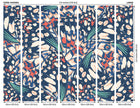 Butterfly Wings Navy Blue And Coral Mural (Large) by Origin Murals