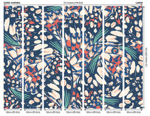 Butterfly Wings Navy Blue And Coral Mural (Large) by Origin Murals