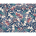 Butterfly Wings Navy Blue And Coral Mural (Medium) by Origin Murals