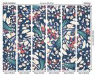 Butterfly Wings Navy Blue And Coral Mural (Medium) by Origin Murals