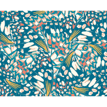 Butterfly Wings Teal Blue And Orange Mural (Large) by Origin Murals