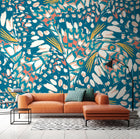 Butterfly Wings Teal Blue And Orange Mural (Medium) by Origin Murals