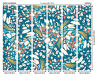 Butterfly Wings Teal Blue And Orange Mural (Medium) by Origin Murals