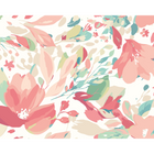Flowing Flowers Coral Pink Mural (Large) by Origin Murals