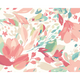 Flowing Flowers Coral Pink Mural (Medium) by Origin Murals