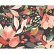 Flowing Flowers Charcoal Black And Red Mural (Medium) by Origin Murals