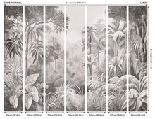 Jungle Trees Black And White Mural (Large) by Origin Murals