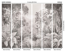 Jungle Trees Black And White Mural (Medium) by Origin Murals