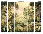 Jungle Trees Olive Green Mural (Medium) by Origin Murals