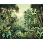 Jungle Trees Forest Green Mural (Large) by Origin Murals