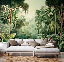 Jungle Trees Forest Green Mural (Large) by Origin Murals