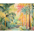 Pretty Palms Emerald Green Mural (Large) by Origin Murals