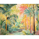 Pretty Palms Emerald Green Mural (Medium) by Origin Murals