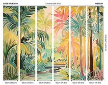 Pretty Palms Emerald Green Mural (Medium) by Origin Murals