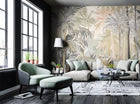 Pretty Palms Natural Stone Mural (Large) by Origin Murals
