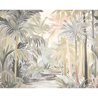 Pretty Palms Natural Stone Mural (Medium) by Origin Murals